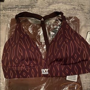 Adidas ivy park low-support triangle bra monogram print